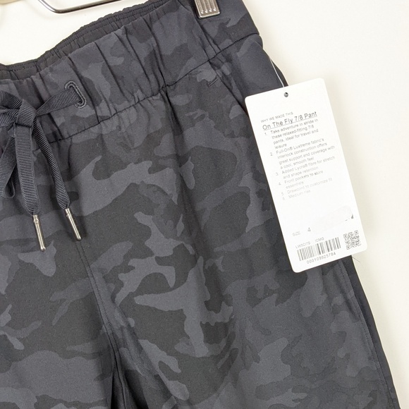 Lululemon On The Fly 7/8 Pants Size 4 incognito Camo grey - Picture 7 of 13